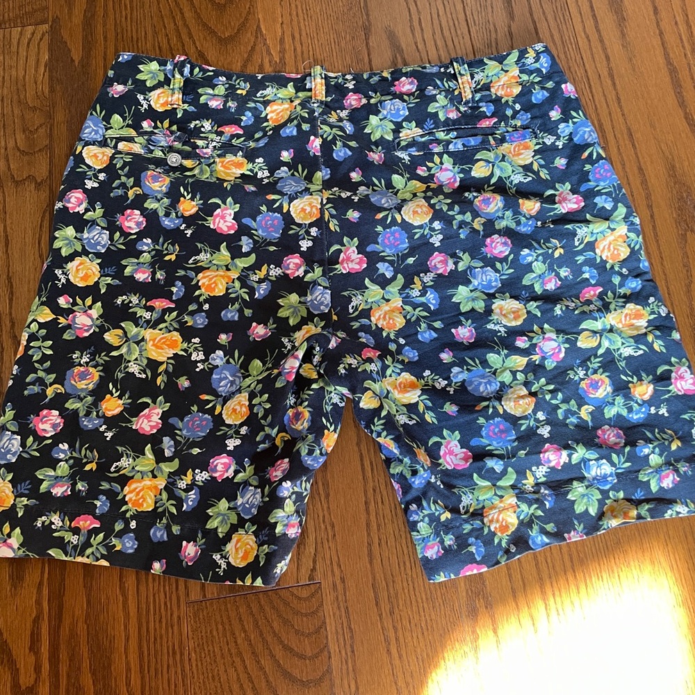 Polo Ralph Lauren Linen Shorts - Navy Floral - Size 34 - Used - Picture 4 of 6